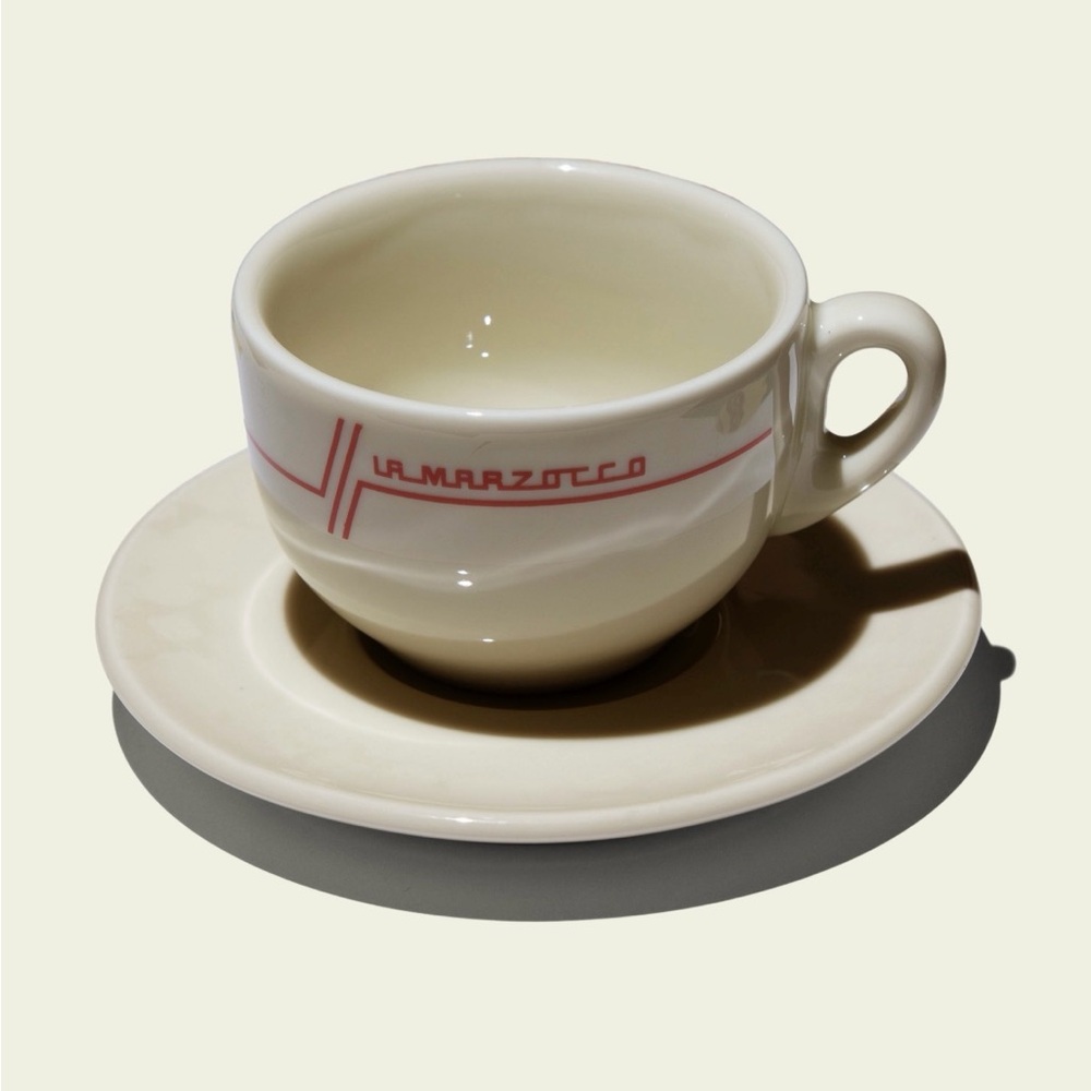 ISO: La Marzocco Linea Legacy 6oz Cappuccino Cup & Saucer (original red logo)